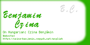 benjamin czina business card